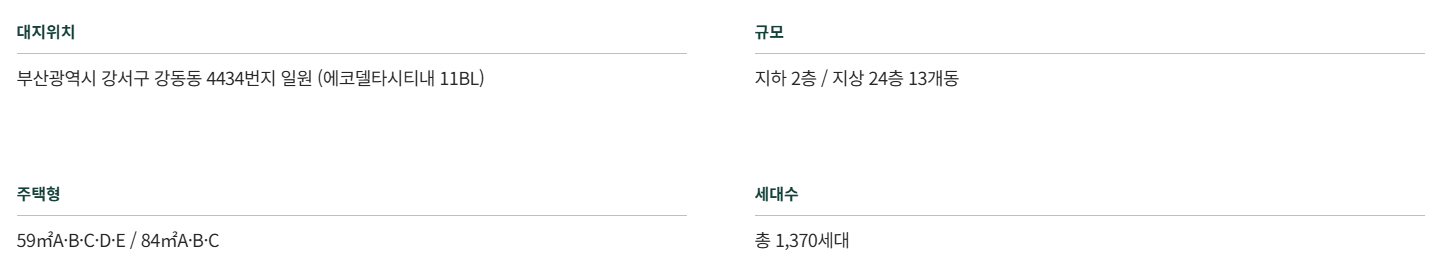 에코델타시티 푸르지오 트레파크_사업개요